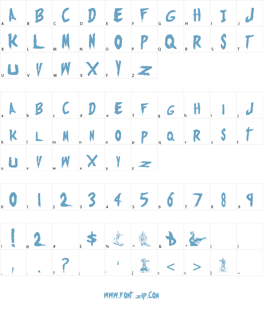 Monsters Attack! Font Character